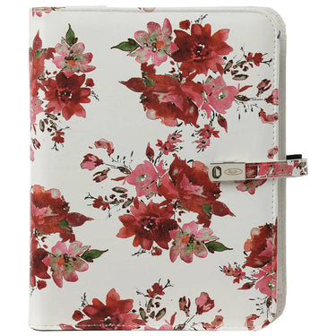 1011-15 A5 Organizer Ring Binder Red Rose